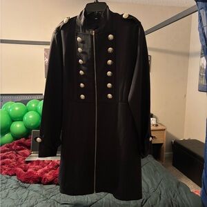MCR Style Black Coat with Gold Buttons